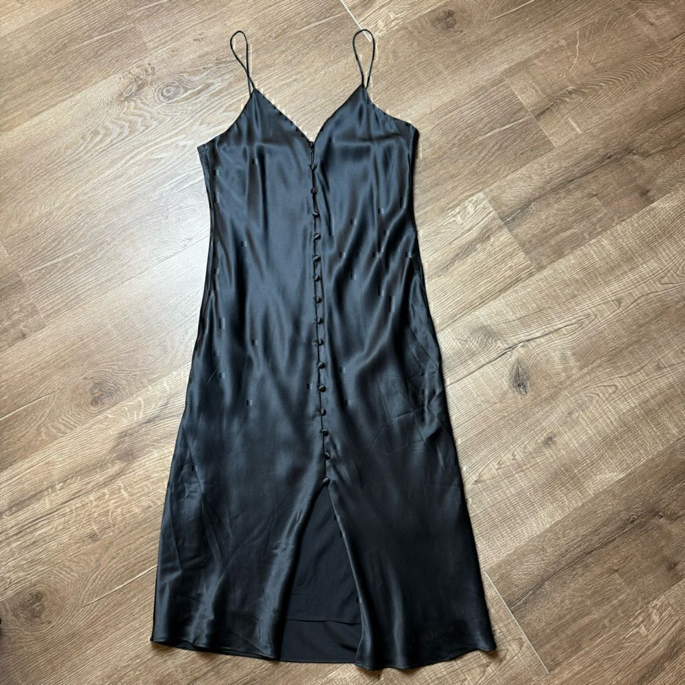 Cami NYC Black Silk Midi Slip Dress - Picture 3 of 14